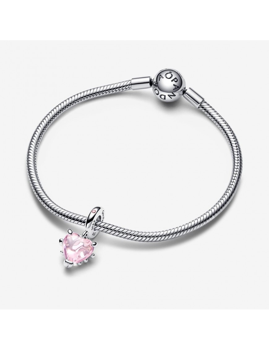 Charm de plata Pandora Árbol de la Familia y Corazón Rosa 792654C01