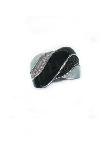 ANILLO SORTIJA PLATA ESMALTE CIRCONITAS HFR000615