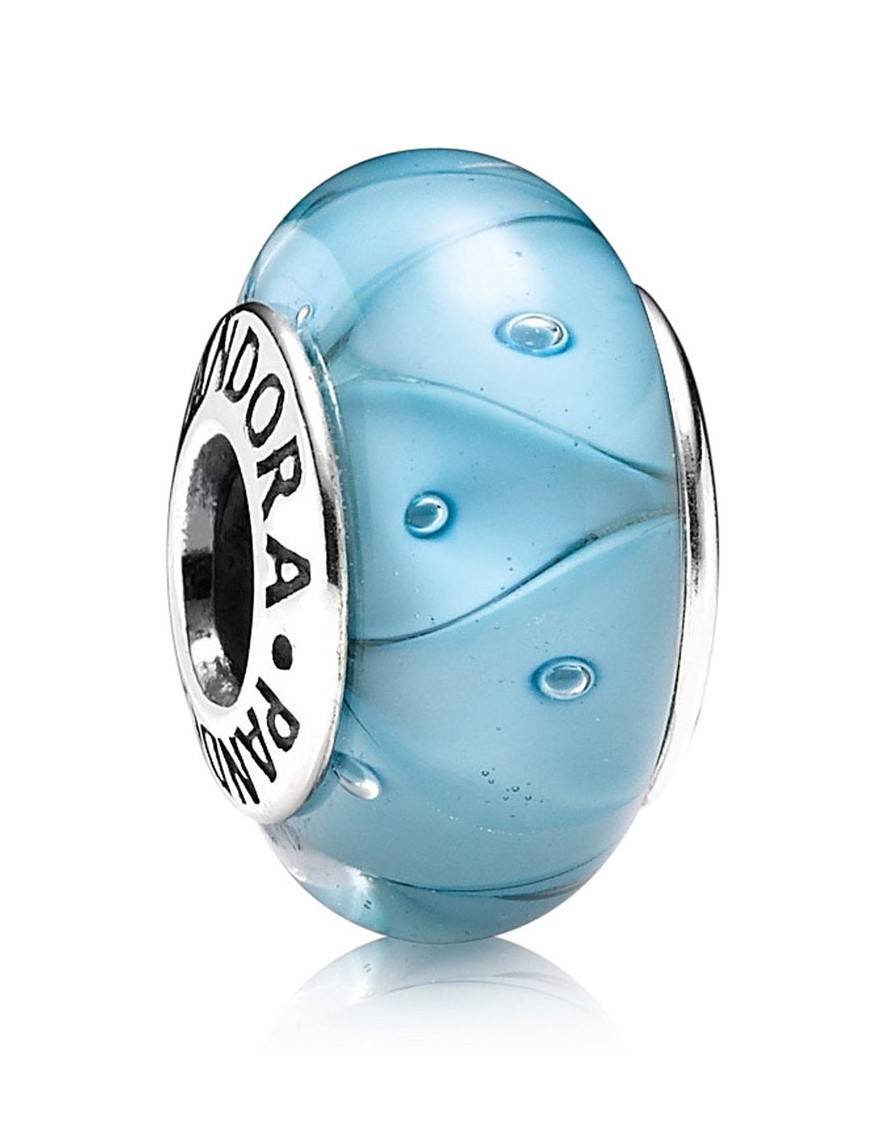 Charm Pandora plata murano ZigZag Turquesa 790924