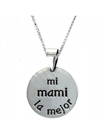 Collar Plata Mujer Mi mama la mejor 9087456