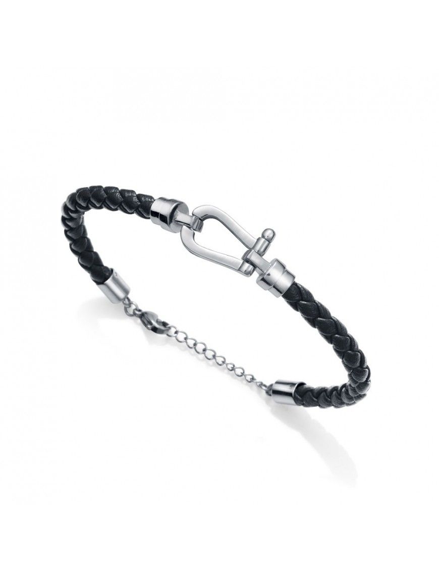 Pulsera Viceroy Acero y piel Hombre 75091P01010