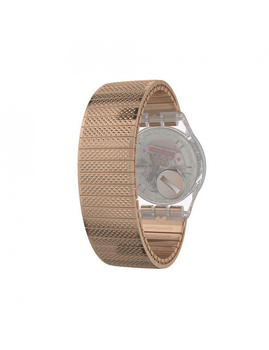 Swatch Reloj analógico de cuarzo para mujer con correa de acero inoxidable  SUOK134A, pulsera, Pulsera