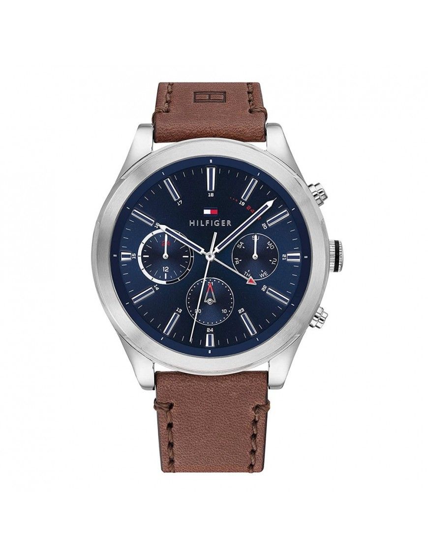 Reloj Tommy Hilfiger Miles Hombre Plateado y Azul Multifunción 1792018