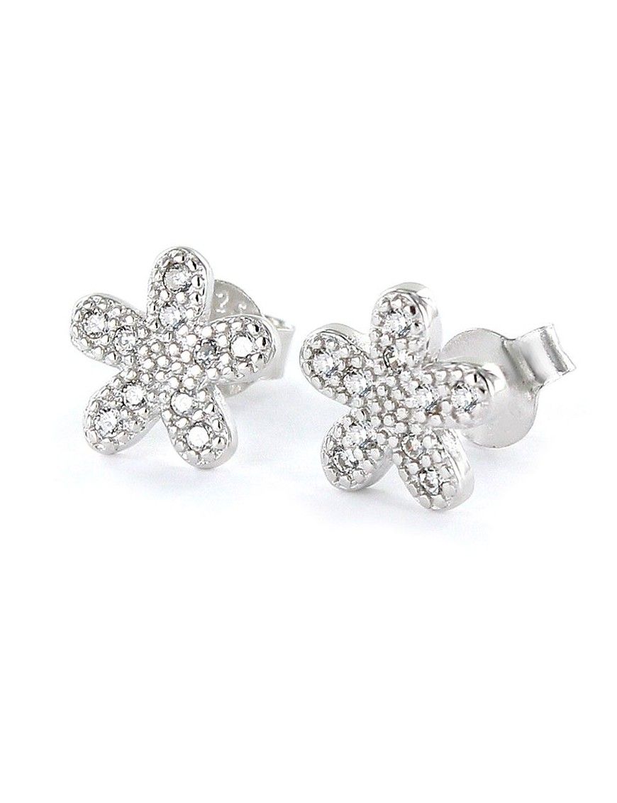 Pendientes de plata flor 9103886