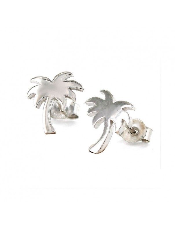 Pendientes de plata palmera tropical 9107447