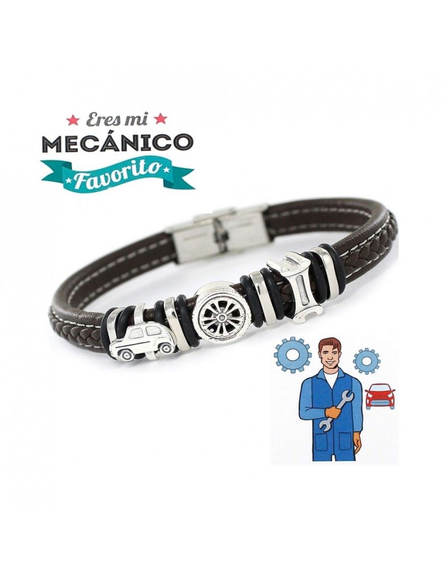 Pulsera plata y acero mecánico 9109467