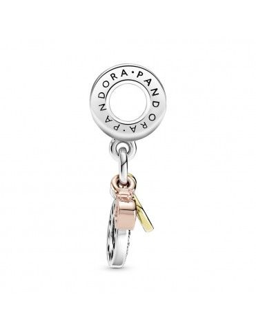 Charm Pandora colgante plata Triple Monograma y Logo 799044C01