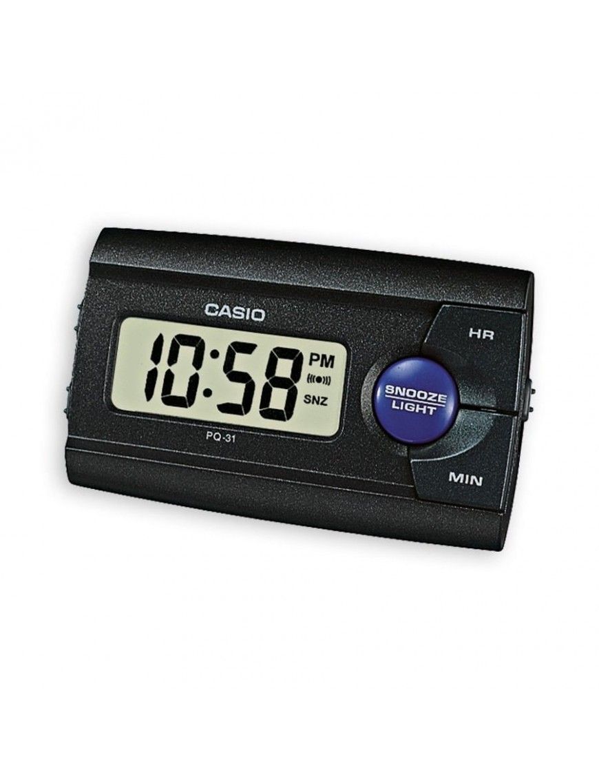 Despertador Casio digital PQ-31-1EF con funciones como alarma, snooze