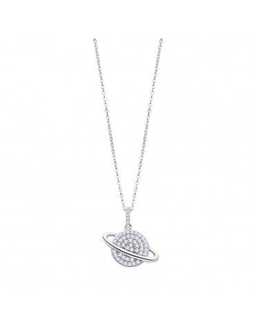 Collar Lotus Silver con planeta LP3071-1/1