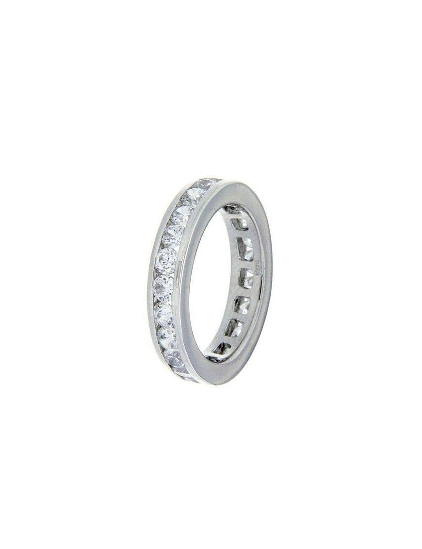 ANILLO SORTIJA PLATA CIRCONITAS MUJER R2678