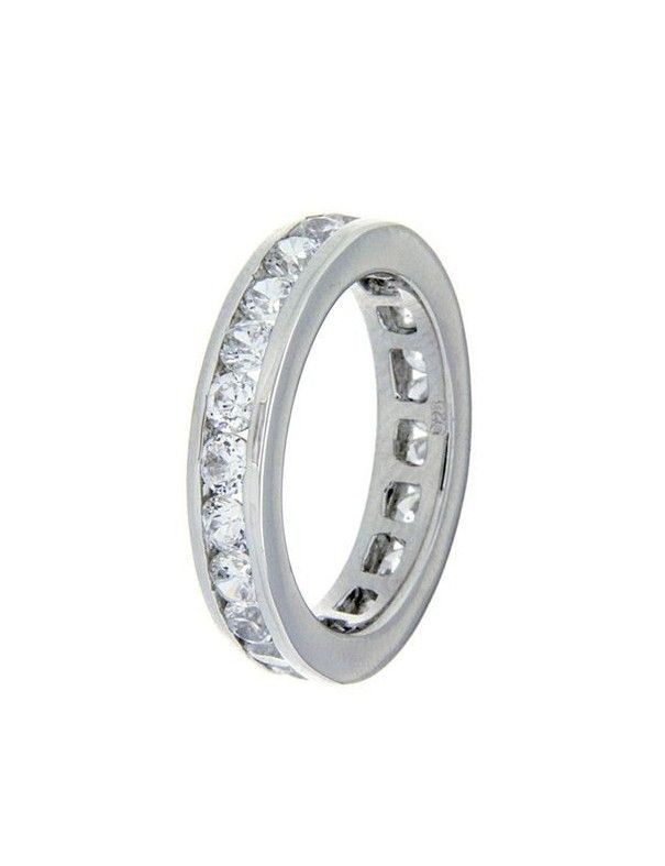 ANILLO SORTIJA PLATA CIRCONITAS MUJER R2678