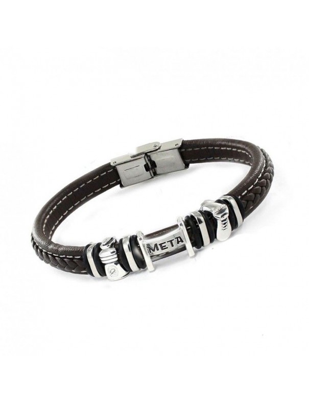 Pulsera plata y acero runner 9109477