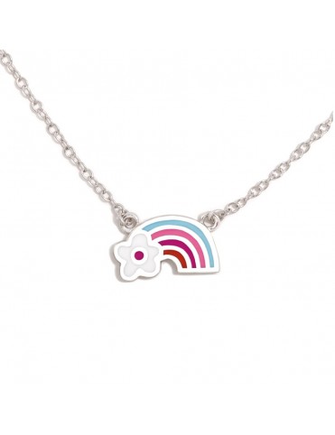 Collar Plata Arcoiris...