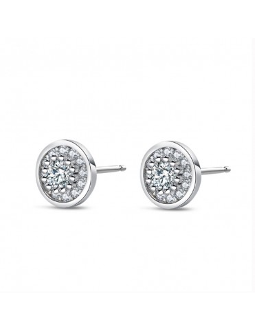 Pendientes de plata rosetón para mujer 9114760