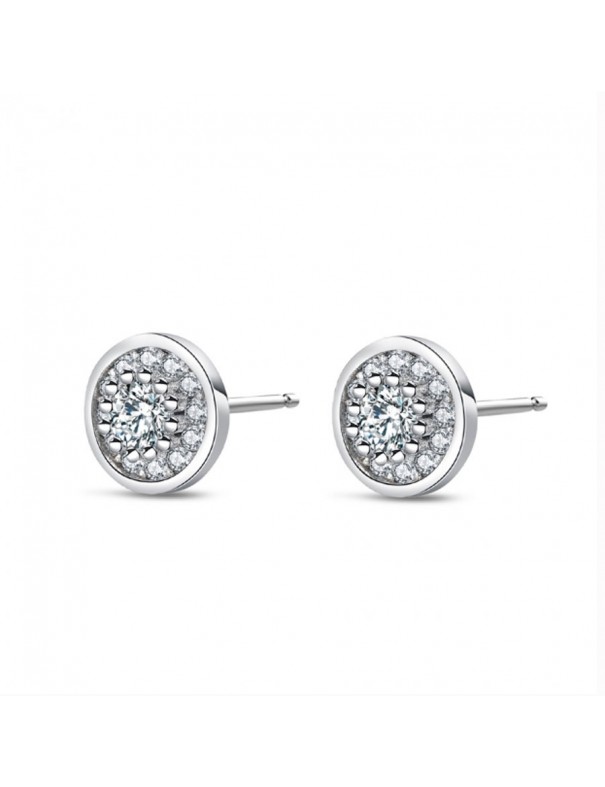 Pendientes de plata rosetón para mujer 9114760