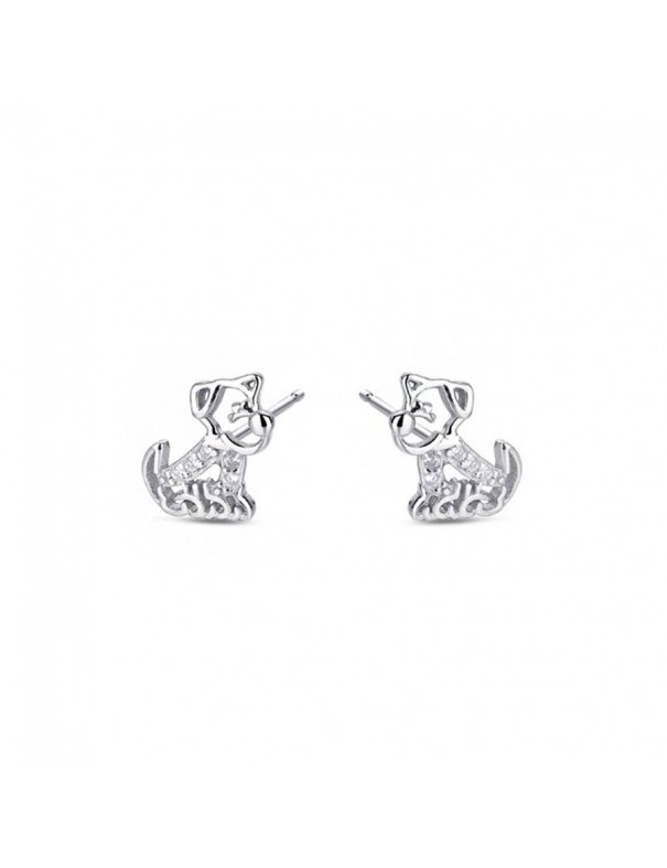 Pendientes de plata Perrito Brillante 9116332