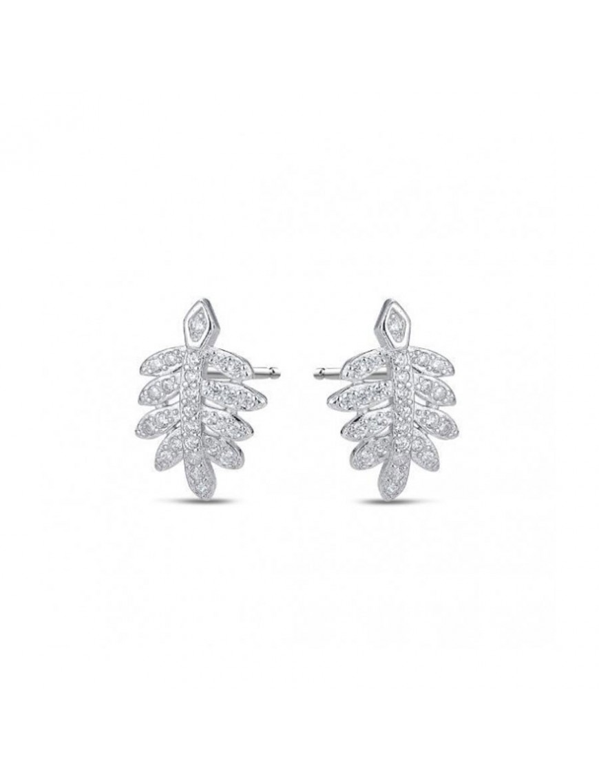 Pendientes de plata Hoja Brillante para mujer 9117468