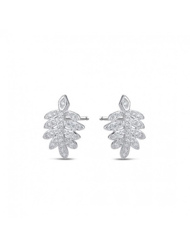 Pendientes de plata Hoja Brillante para mujer 9117468