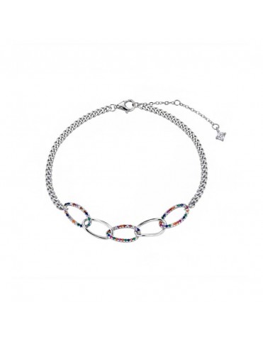 Pulsera de plata Eslabones Multicolores para mujer 9120582