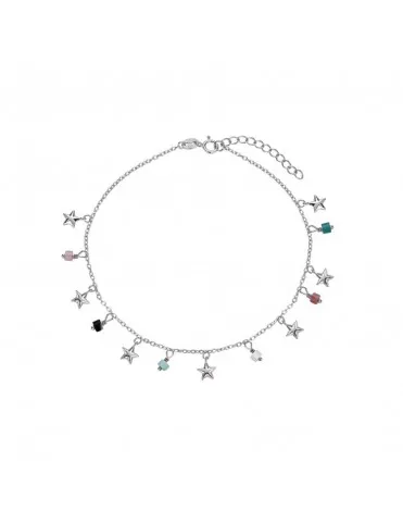 Tobillera de plata Estrellitas para mujer 9120821