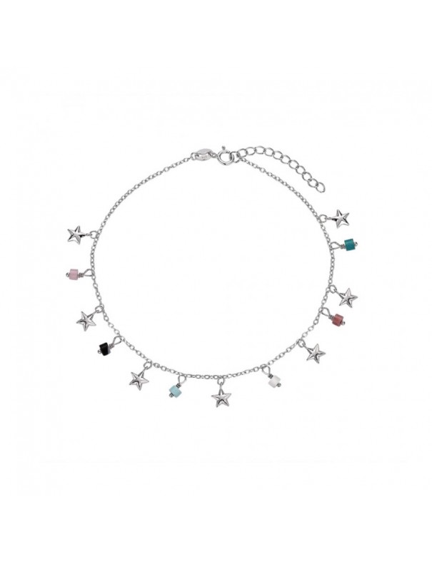 Tobillera de plata Estrellitas para mujer 9120821