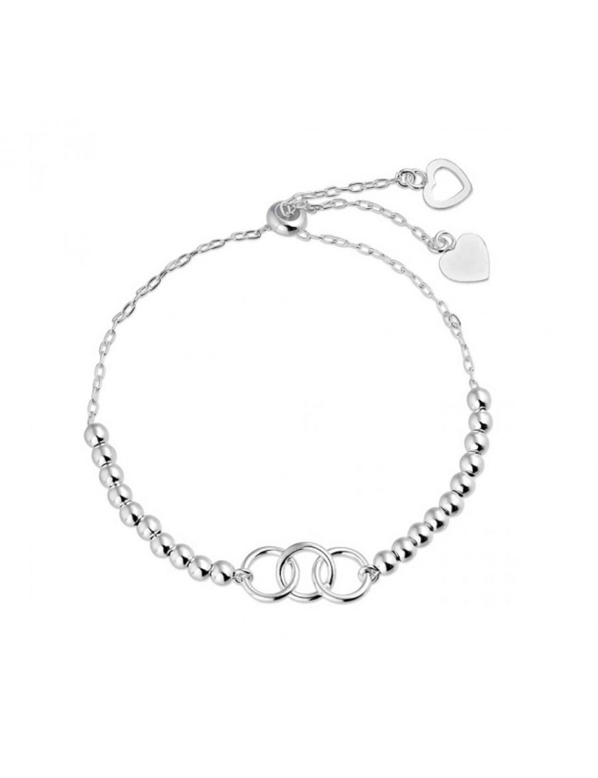 Pulsera de plata Triple Aro bolitas 9120240