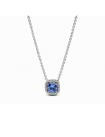 Collar Pandora Halo Azul Cuadrado Brillante 393560C01-45